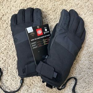 NWT 686 Gore-Tex Linear Under-Cuff Ski Gloves - Black (Men's Large)